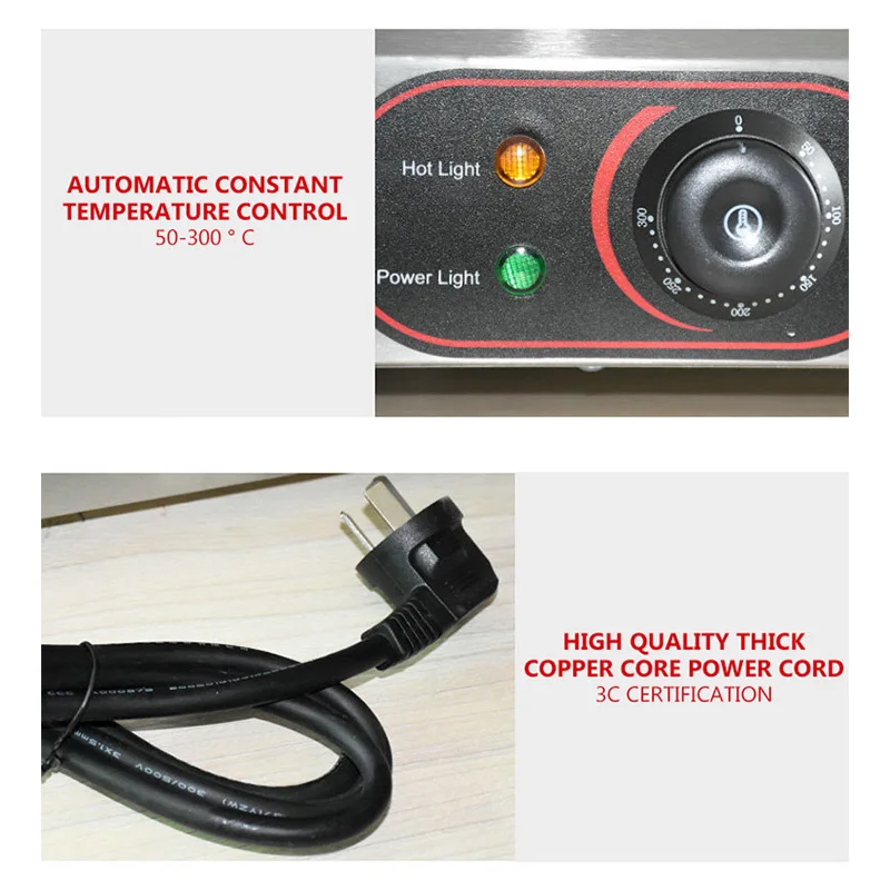 New Commercial Electric Bread Burger Stove 16 Hole Gas Fried Snack Equipment Stainless Steel Crepes Burger Making Machine