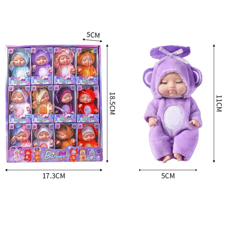 12Pcs/Set Sleeping Reborn Baby Doll Kit Toys Mini Constellations Baby Cute Adorable Dolls Playset Birthdays Gifts For Kids 6