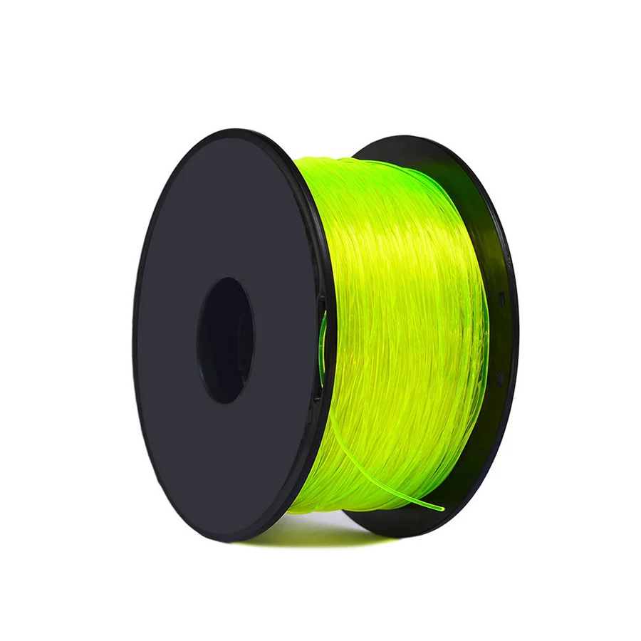 Filamento TPU flexível para impressora 3D, comprimento de 1,75mm, 250g, 80m