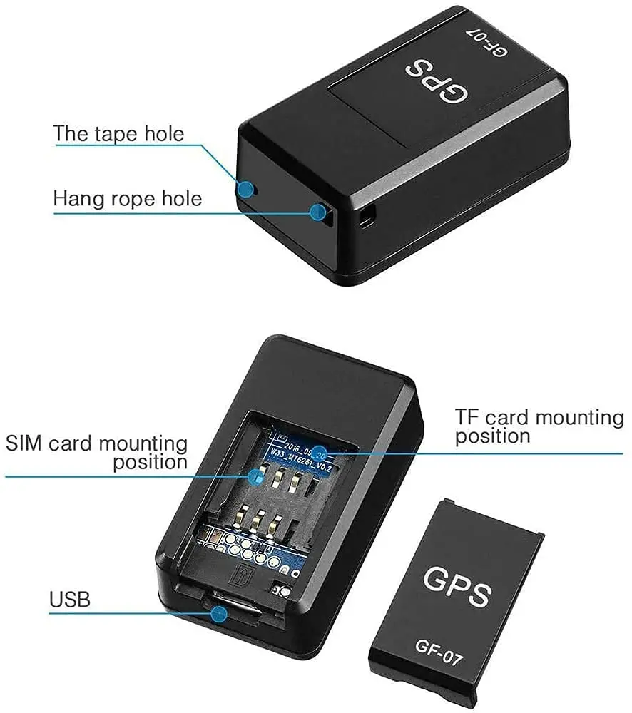 GPS Tracker for Vehicles Mini Magnetic GPS Real Time Car Locator No Monthly Fee Long Standby GSM SIM Tracker GF07
