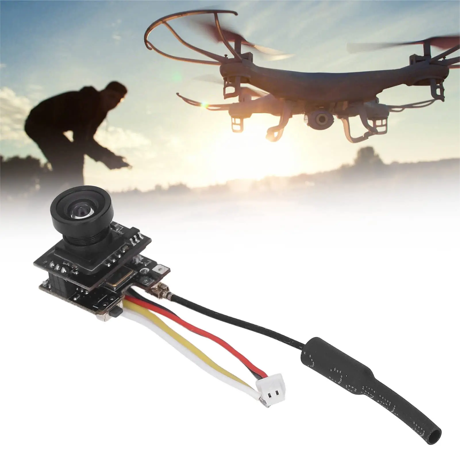 Caméra FPV S2 OSD 800TVL 150° CMOS 1/4" pour Drone