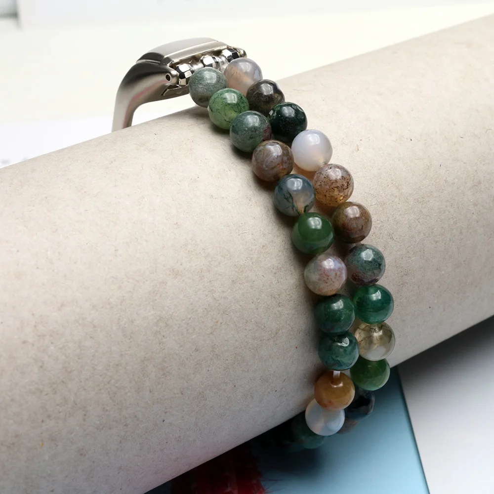 Elegant Agate Bead Elastic Fashion Watch Band