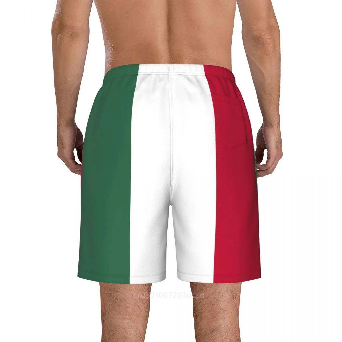 2023 Summer Polyester Mexico Country Flag 3D Printed Men's Board Shorts Beach Pocket Running Summer Pants 4