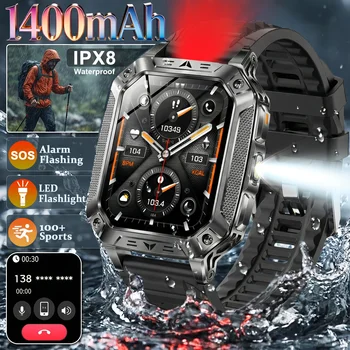 Durable Military Smartwatch 1400mAh