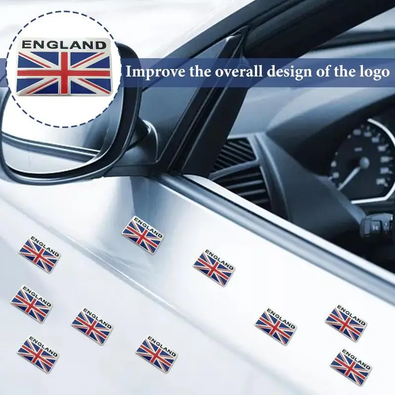 Union Jack Flag Car Emblem England United Kingdom Flag Metal Emblem Stickers Queen Memorial Party Props Emblem Decal Stickers 2