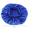 Satin Wide Brim Nightcap Shower Caps Silk Bonnet Elastic Soft Band Styling Cap Soft Silk Sleep Cap Bathroom Products 2