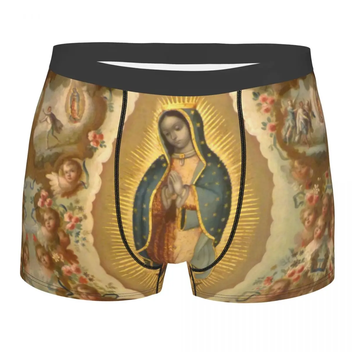 

Male Funny Virgin Of Guadalupe Virgin Mary Underwear Mexico Catholic Saint Boxer Briefs Soft Shorts Panties Underpants