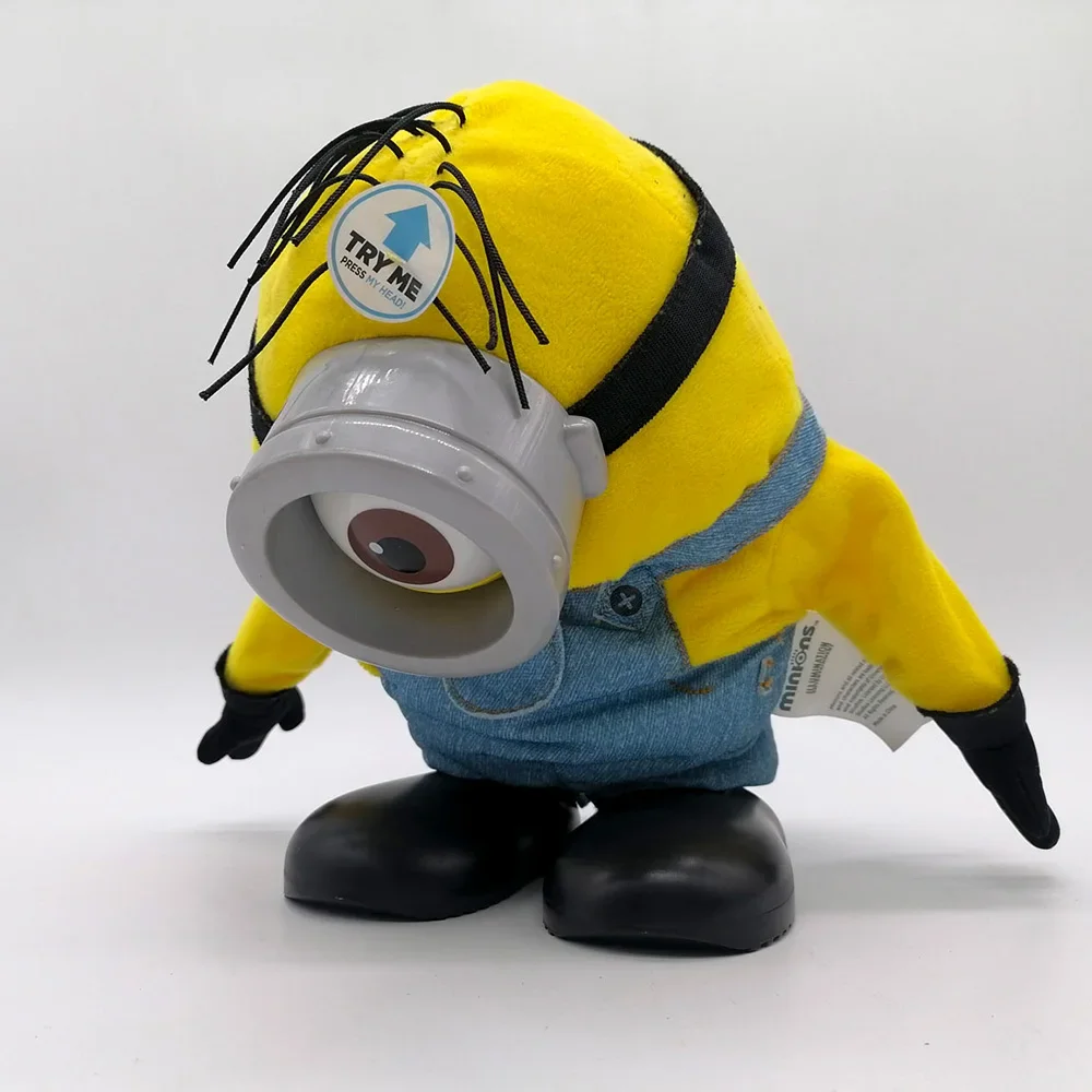 Minions Anime Movie Laughs Tumbling Stuart Electric Tumble Fall Rise Plush Funny Action Toys Kids Birthday Gifts