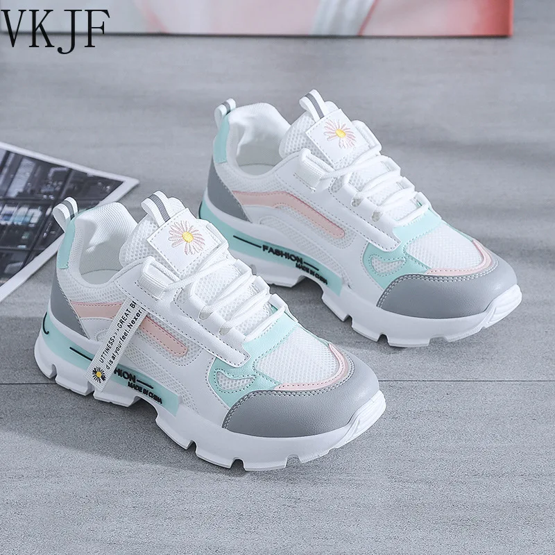 

Женские кроссовки, повседневные кроссовки на платформе, модель 2023 в Корейском стиле, осенние дышащие кроссовки на массивной платформе, разные цвета