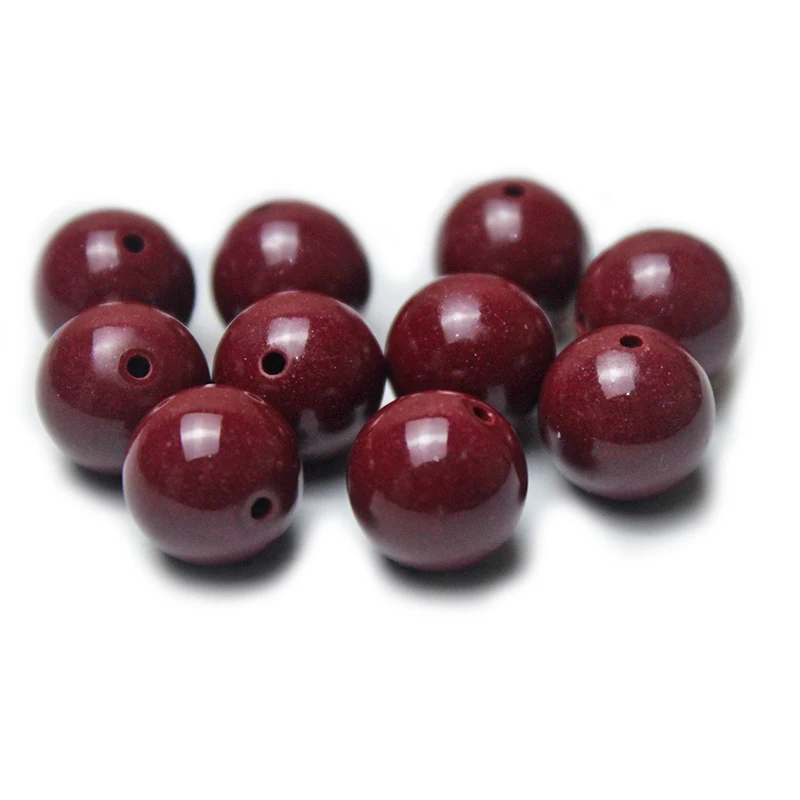 5A 천연 진사 6-14mm Zinnober  Vermilion 단일 라운드 비즈 DIY 쥬얼리 소재 루즈 비즈 팔찌 목걸이