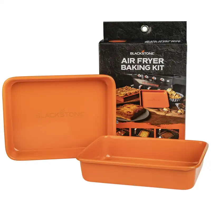 

Air Fryer Baking Tray and Pan Set in Orange, 2-Piece Molde para hornear Plate for cooking Air fryer liner Pizza accessories Baki