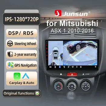 Junsun para Mitsubishi ASX 1 2010-2016 10 Pulgadas 4GB 64GB Android 13 Auto Radio GPS Navegación Carplay Radio Coche DSP Bluetooth FM Soporte Control Volante USB AUX Entrada Listo Cámara Retroceso Video 1080P Pantalla Dividida Plug and Play 1