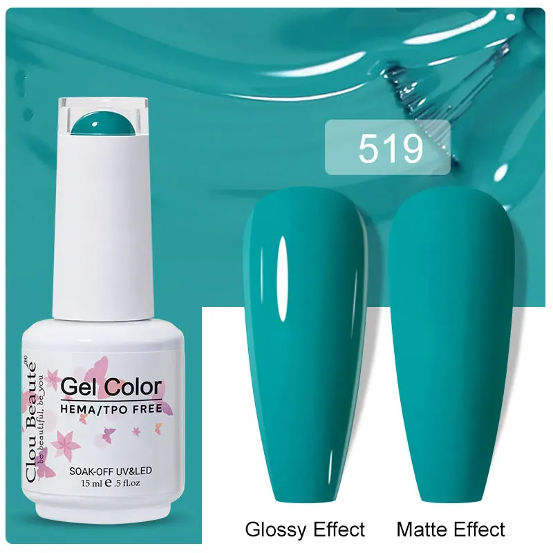 Clou Beaute 15ml Black Red Semi-Permanent Gel Nail Polish