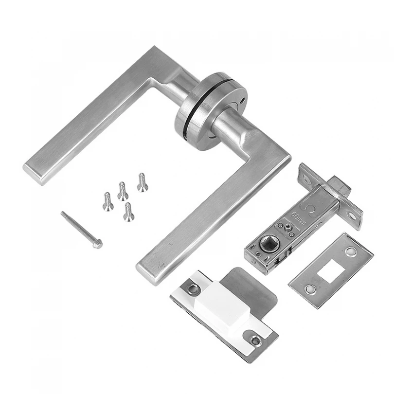 304 Stainless Steel European Standard Fireproof Door Lock Door Harewares for Fire Door / Aisle Door / Hospital Corridor Door silver door lock with screws single sided invisible door lock door knobs stainless steel cabinet square tongue handle pulls