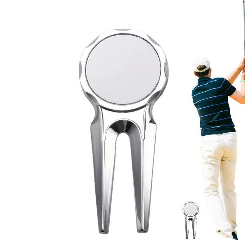 

Divot Repair Tool Zinc Alloy Divot Repair Tool Sturdy Ergonomic Portable Golf Accessories With Ball Marker For Club Bracket