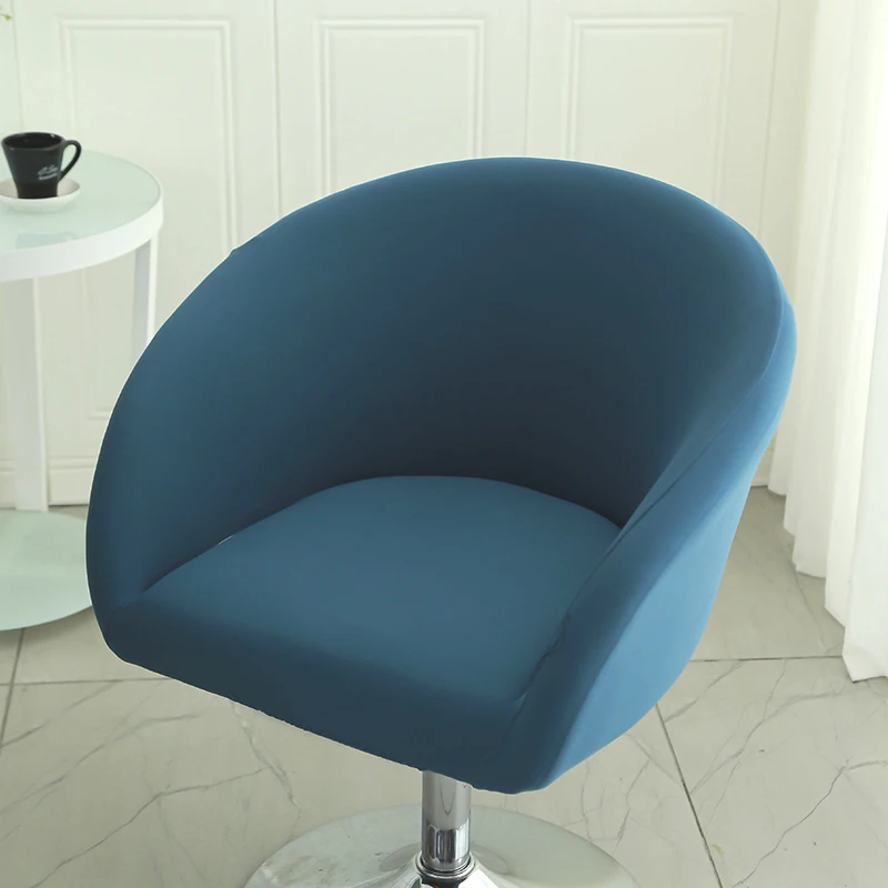 Semi-Circular Curved Chair Cover Elastic Accent Chair Cover Dustproof Bar Stool Covers Home Decor Armchair Seat Protector