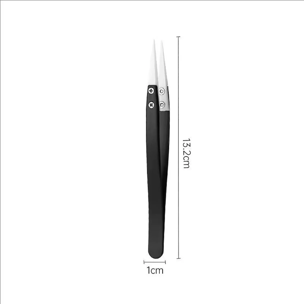 Ceramic Tipped Stainless Steel Heat-Resistant Precision Tweezers