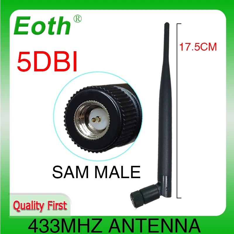 433mhz 5dbi SMA Male Lora Antenna for Iot Module Lorawan Signal Receiver 1 2pcs lora antenna