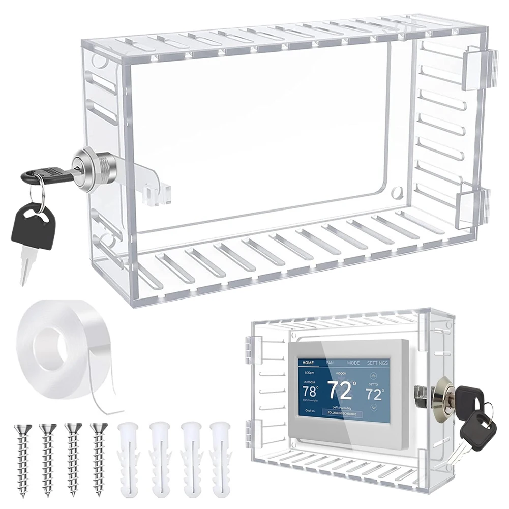 Thermostat Lock Box Key Clear Large Thermostat Cover Acrylic Large Lock Box Cover Home On Wall
