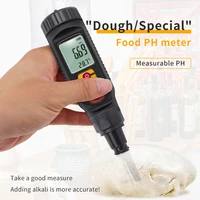 Digital Food PH Meter Water Temp Acidity Tester for Dough Fruit Cheese Meat Bread Soil PH Meter 0.00~14.00 High Accuracy 2