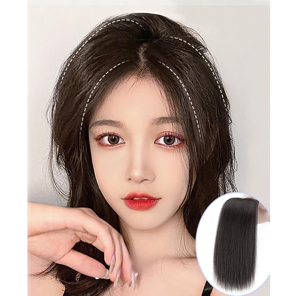 여성용 긴 웨이브 클립 헤어 익스텐션 합성 헤어, 긴 웨이브 클립 인 헤어 익스텐션, 인조 헤어, 블랙 렌 헤어 피스