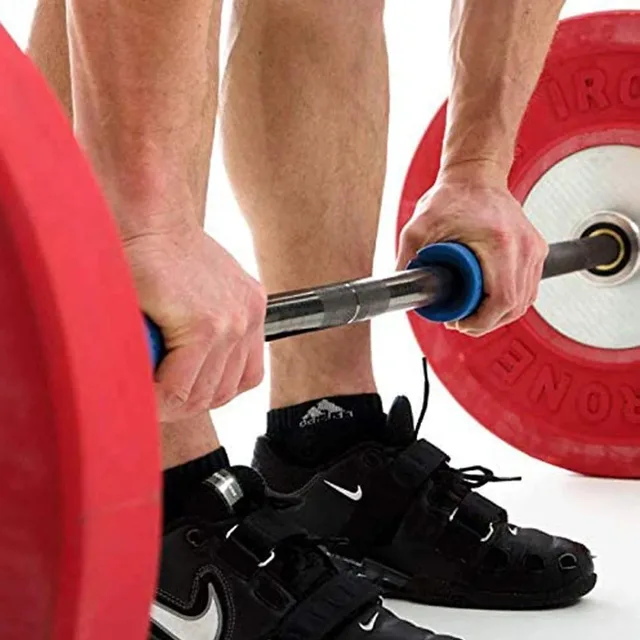 2PC Dumbbell Barbell Grips Bar Handles Silicone AntiSlip Protect Pad For Pull Up Weightlifting Support Gym Body Building Workout 3