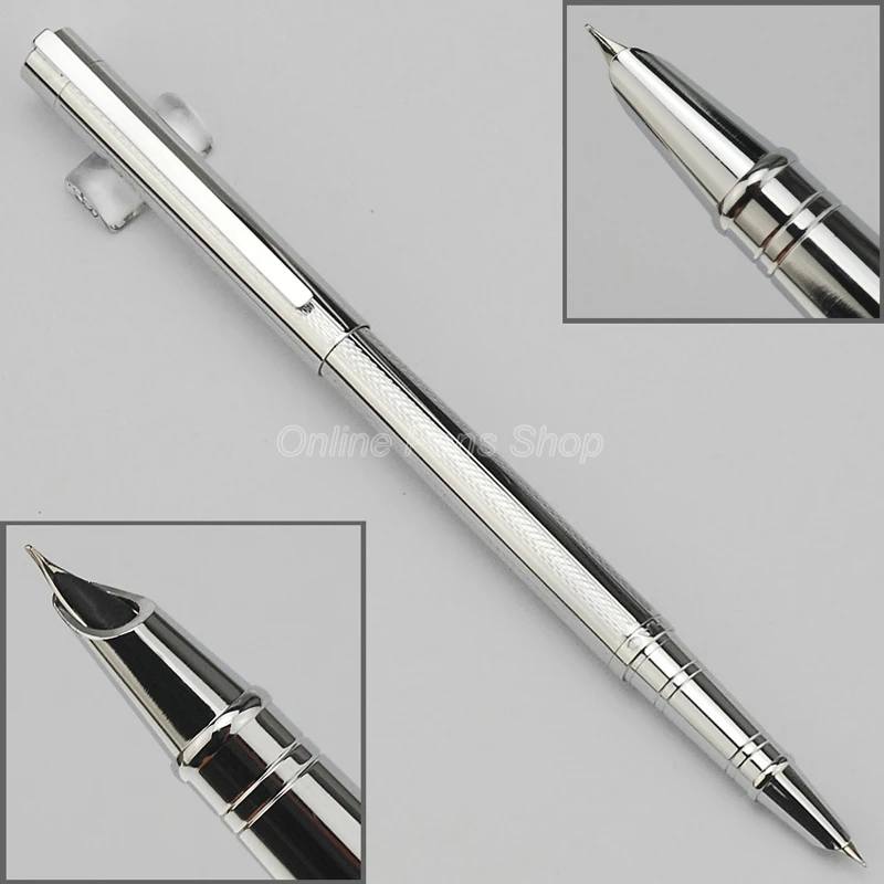 Jinhao 126 실버 메탈 EF 펜촉, 0.38mm 만년필, 전문 필기 펜, JFP006