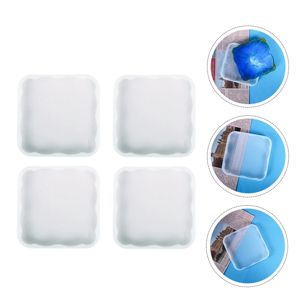 

4 шт., форма для подставки, квадратная форма для изготовления подставок из силикагеля