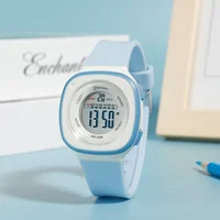 Montres enfants étanche violet numérique enfants montre pour garçons filles mode étudiant électronique montre-bracelet réveils 4