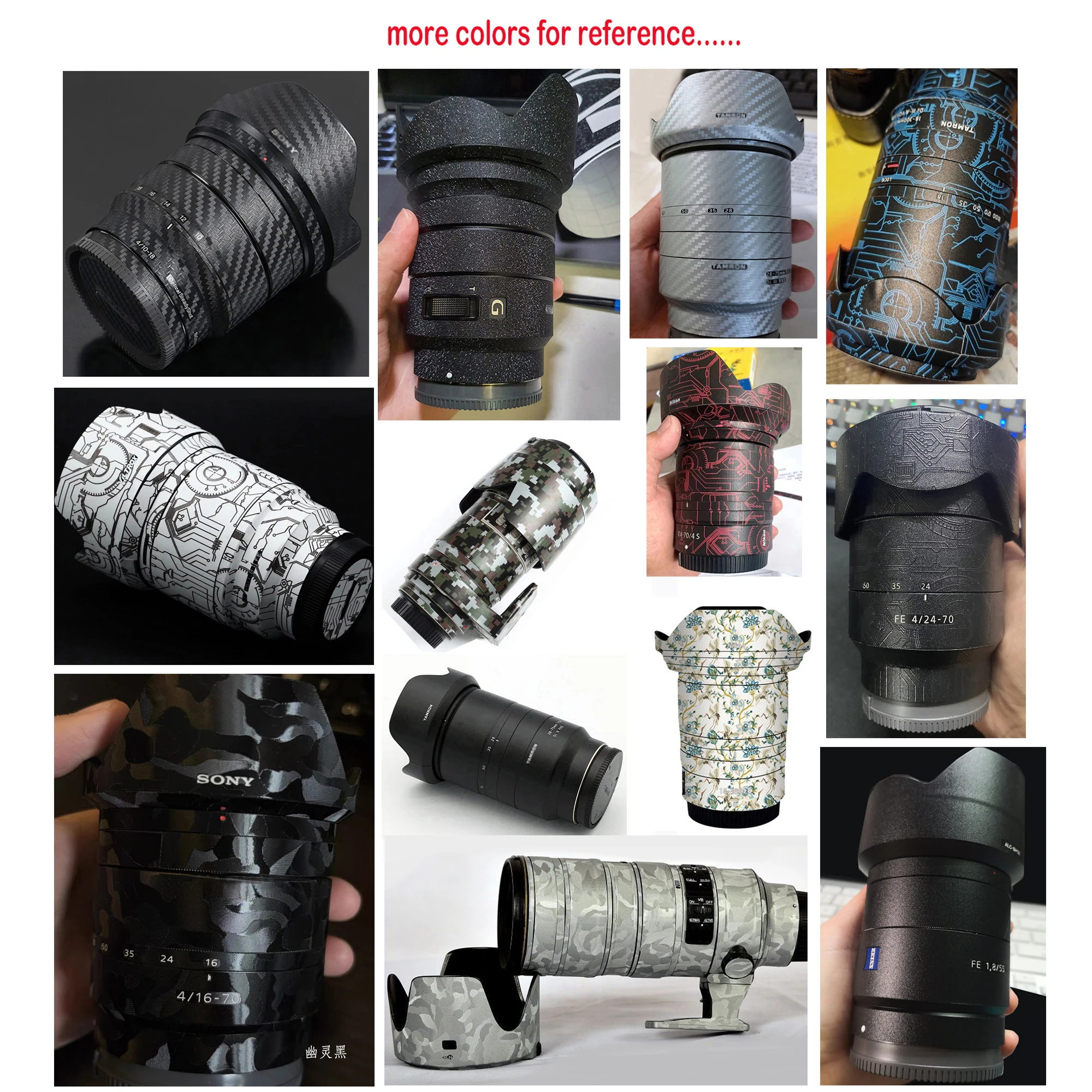 SEL2470Z 카메라 렌즈 스티커 코트 보호 필름 바디 데칼 스킨  FE 24-70 24-70mm F4 ZA OSS FE24-70mm F/4 FE24-70용