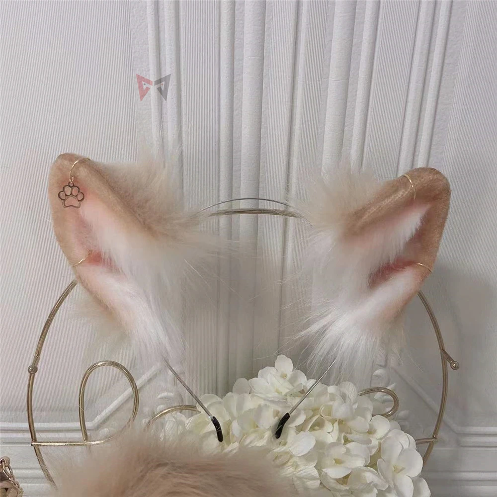 MMGG Yoju Mameshiba Dog Ears Wolves Fox Style Hair Hoop Tail Necklace  Hadnmade Work Headwear For Girl Women Costume Accessories _ - AliExpress  Mobile