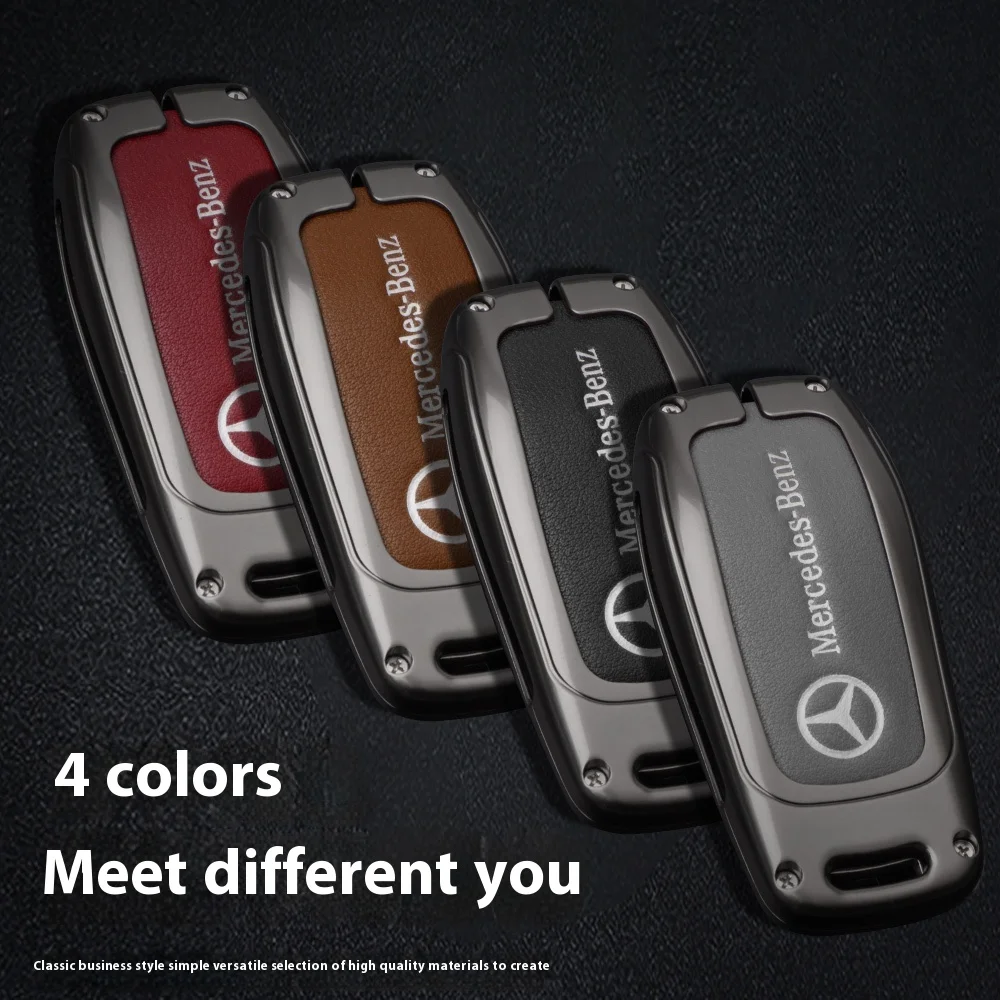 Key Case Key Case Cover Car Key Shell For Mercedes-Benz A B C E S G-Class CLA CLS EQA EQB EQC GLA GLB GLC GLE GLS Car Zinc Alloy Key Case Key Bag Car Metal Shell