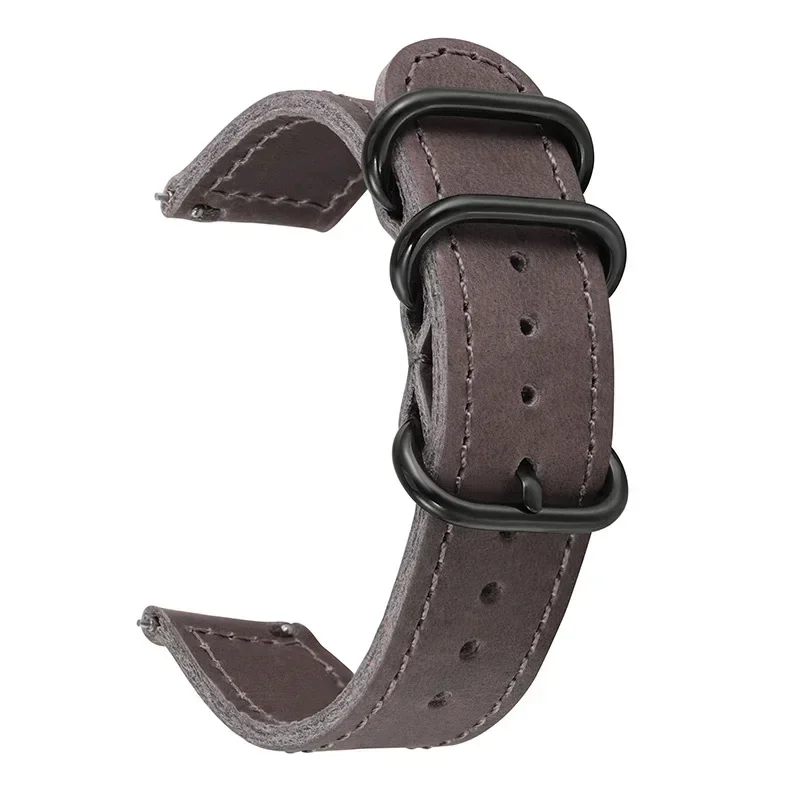 Vintage Crazy Horse Leather Watch Strap - Retro Bracelet 20mm/22mm