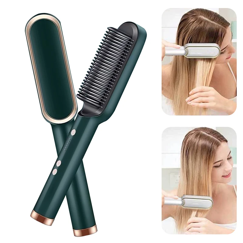 Hair Brush Flat Iron Hot Air Electric Comb One Step Hair Dryer Fast Hair Straightener Brush Hot Air Brush 4