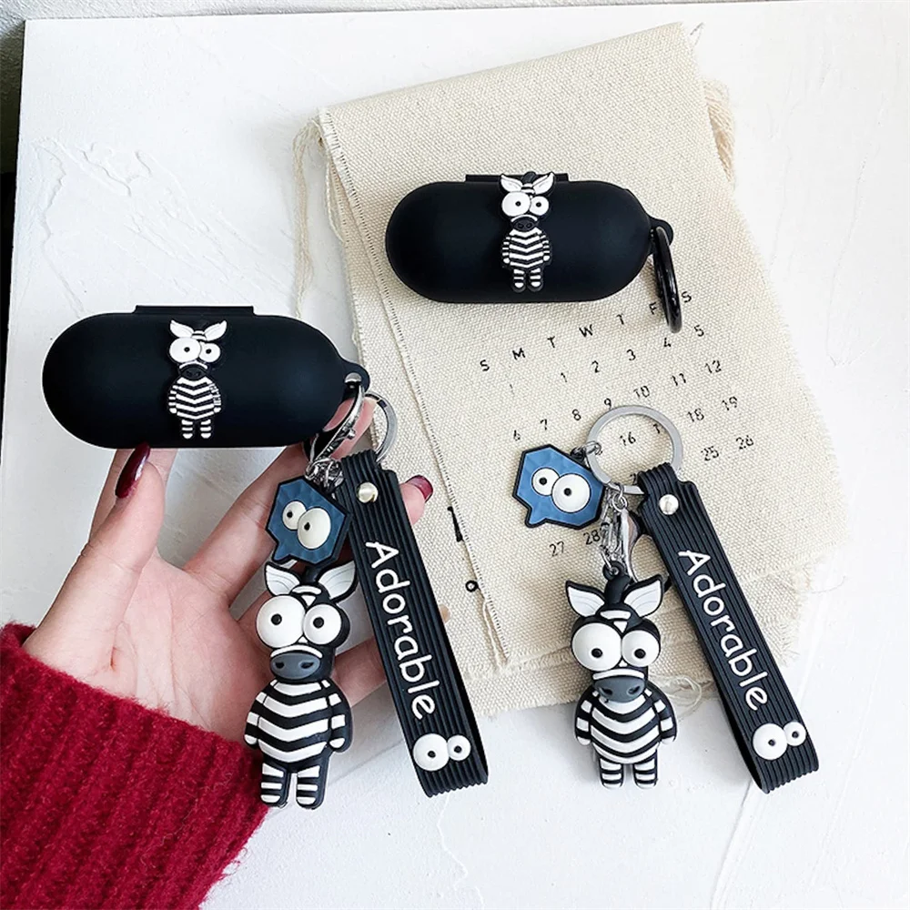 Cute Cartoon Astronaut Dinosaur Earphone Cover Wireless Headphone Case Box com Lovely Doll Chaveiro Apto para Sony Wf-c500 - Image 4