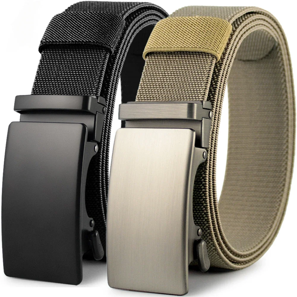 New Golf Sports Elastic Belt Tactical Belt Metal Automatic Buckle Tough Stretch Nylon Men Military Belt 115-150CM Big Size Belts New Golf Sports Elastic Belt Tactical Belt Metal Automatic Buckle Tough Stretch Nylon Men Military Belt 115-150CM Big Size Belts