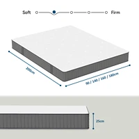 Матрас с карманным пружинным сердечником 180×200×25 см H3 — 7 зон с диатомовой пеной и ортопедической опорой — изображение 6
