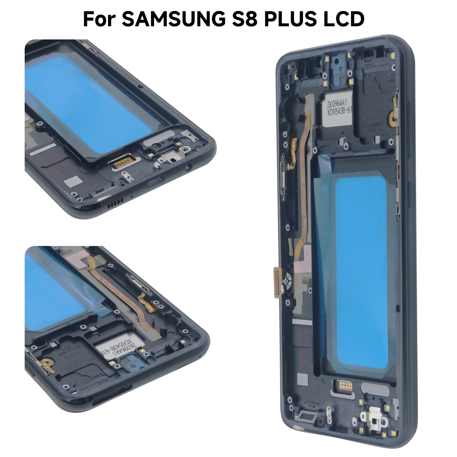 TFT 품질 LCD 터치 스크린 디지타이저 교체, 삼성 S8 G950 G950F 디스플레이 S8 플러스 G955 G955F 용 프레임 포함 S8 LCD