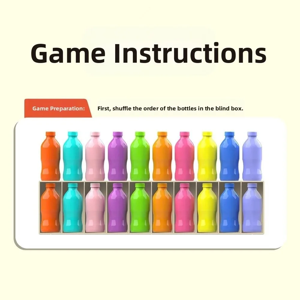 Creative Bottle Matching Game Interactive Early Education Montessori Color Sorting Toys Innovative Thinking Logical Thinking