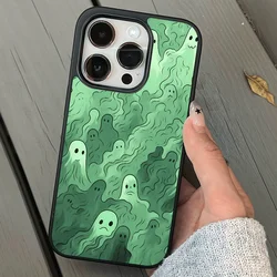 Green Ghost Black Edge Korean INS Style Cute Phone Case - iphon16 PRO