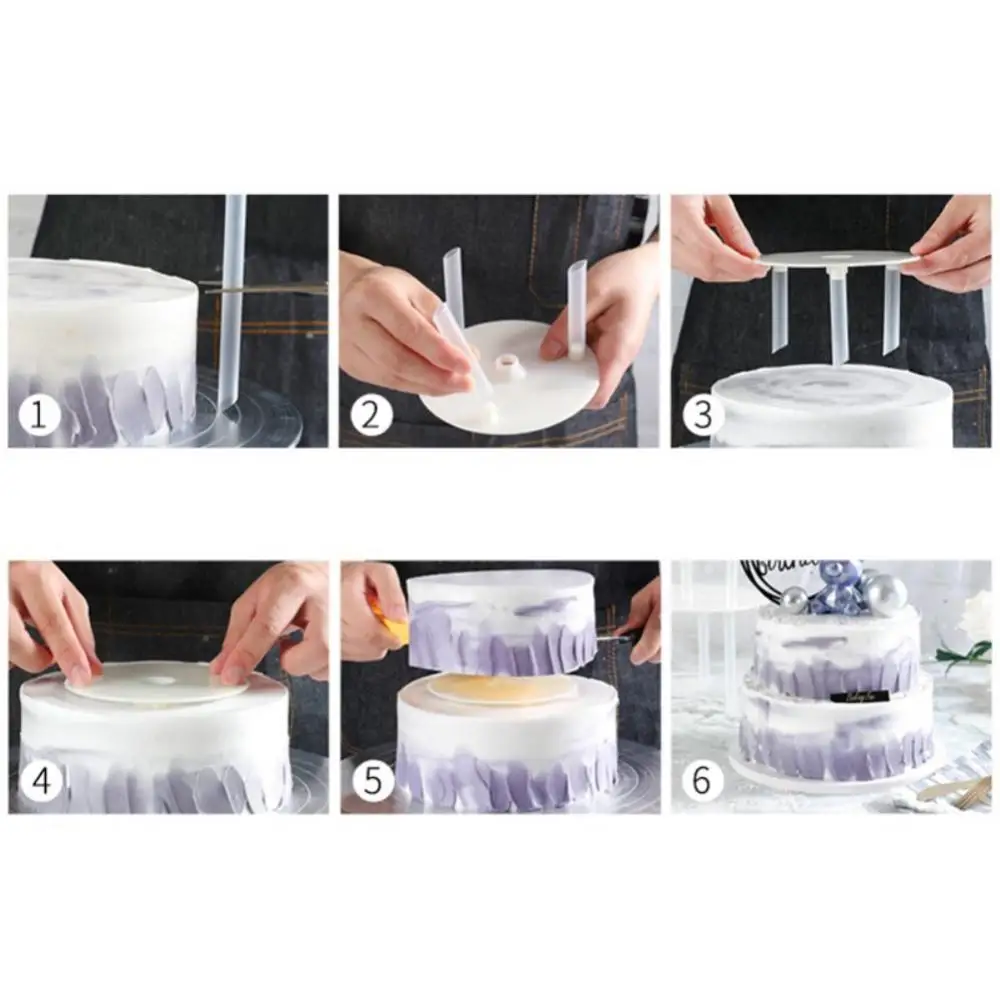 Dessert Stand Food Grade Plastic Kitchen Supplies Cake Baking Tools Easy To Clean Baking Supplies Cake Stacking Stand Reusable cake stand cake baking tools dessert stand