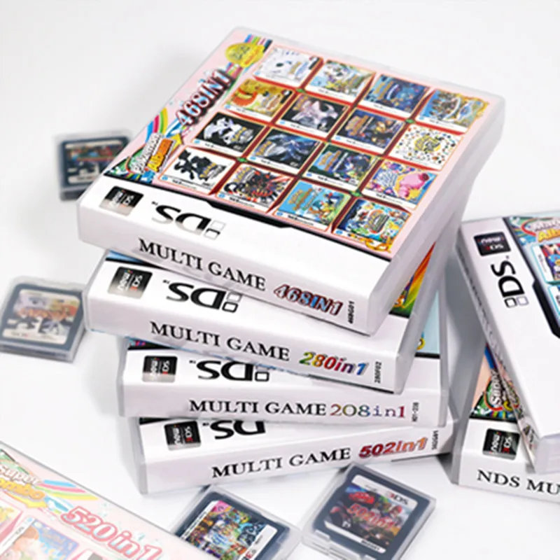 208 482 486 500 520 IN 1 Multi Game Cartridge for DS 2DS 3DS Game ...
