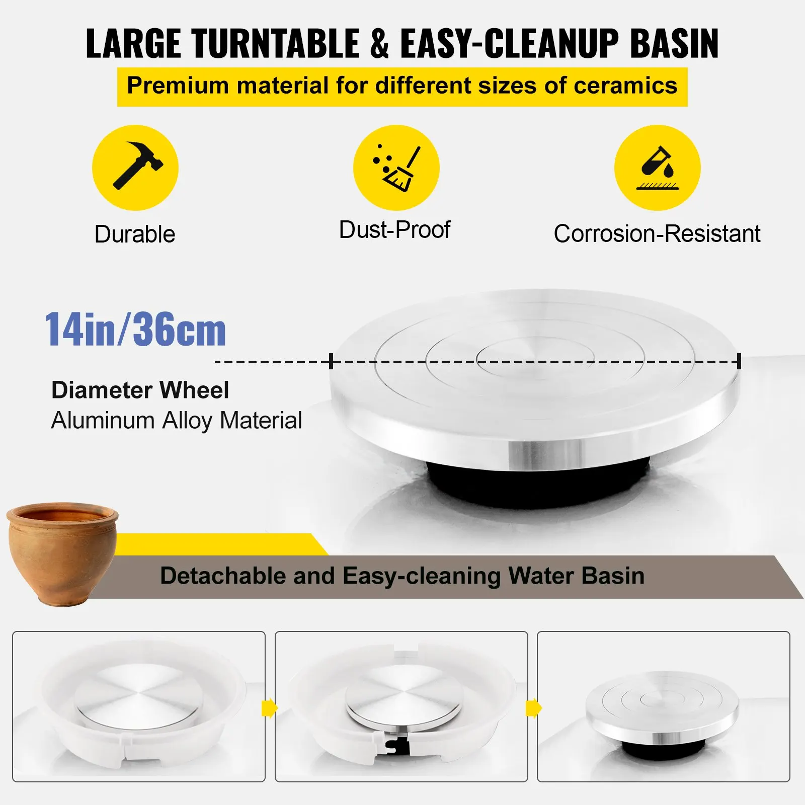 450W Pottery Forming Machine 36cm Pottery Wheel Ceramic Machine Foot Pedal Wheel DIY Clay Art Craft 220V/110V pottery wheel ceramic tools