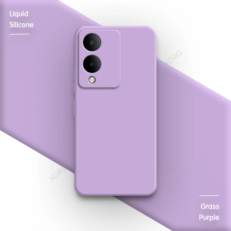 Original Liquid Silicone Soft Phone Case with Camera Protection - Fashionable Simple Back Cover