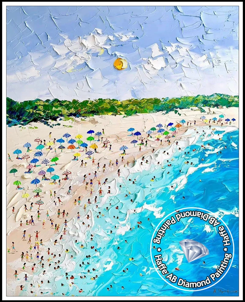 DIY ab-ビーチ用のダイヤモンドペインティング,海の風景,クロス