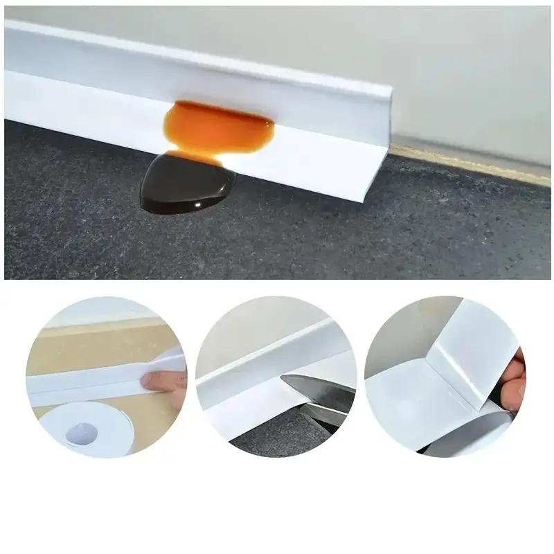 3.2m PVC Waterproof Sealing Tape for Bathroom Sink, Shower, Bathtub and Toilet - Self Adhesive Wall Sticker - Image 2