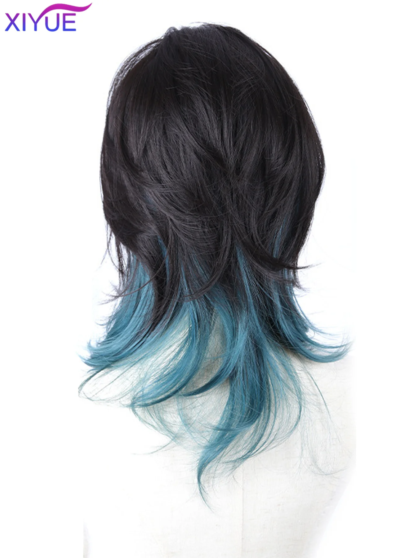 Green Black Wig Female Headband Body Wavy Rose Hair Net Models in French Bangs High Level Simulation Hair Wig 가발