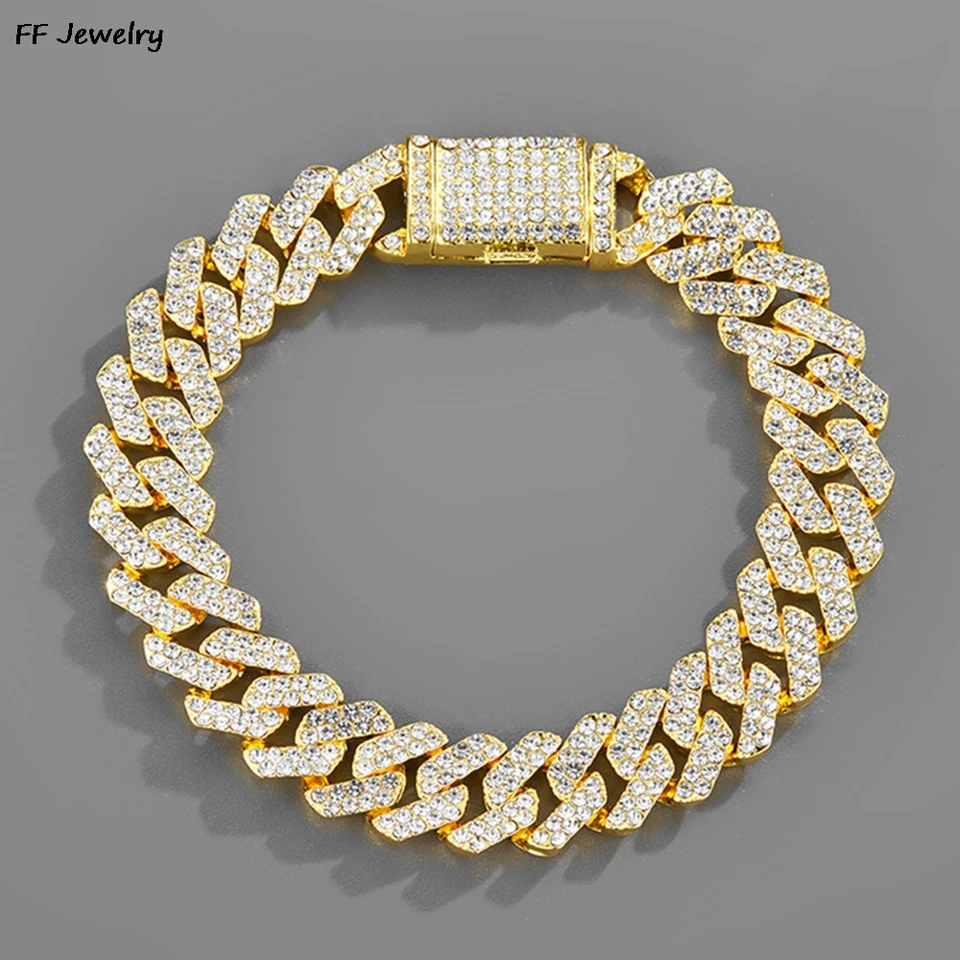LYZCZC Men's Cuban Link Bracelet - 9 Inch Alloy Chain, Lightweight Hip Hop Jewelry - View #10