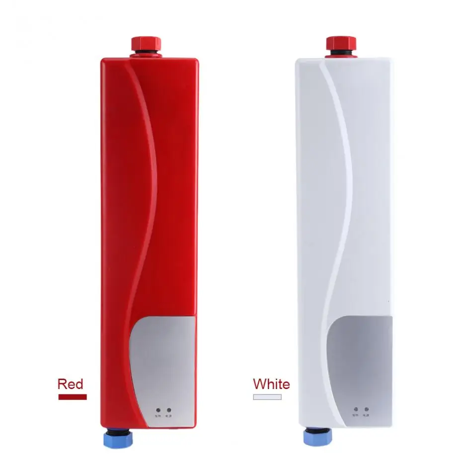 220V Electric Water Heater Instant Electric Indoor Shower Tankless Water Heater Kitchen Bathroom Bathrooms Heating