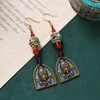 Original Design Nepalese Earrings for Women Retro Tibetan Ethnic Style Hand Made Long Tassel Jewelry Exotic Niche Earring Gifts 6